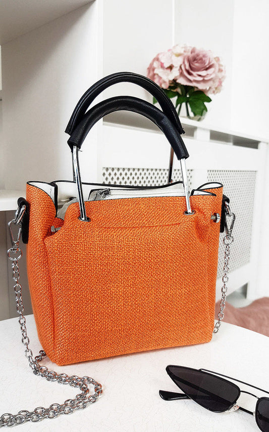 Mini Textured Chain Handbag