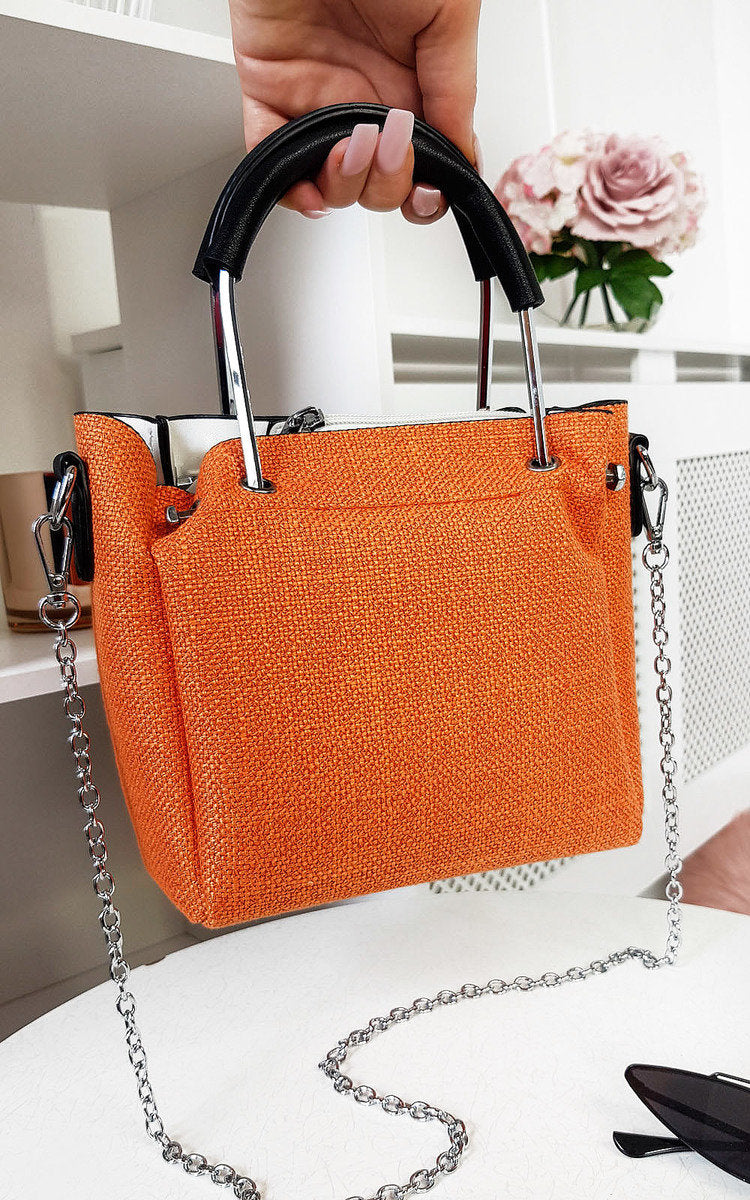 Mini Textured Chain Handbag