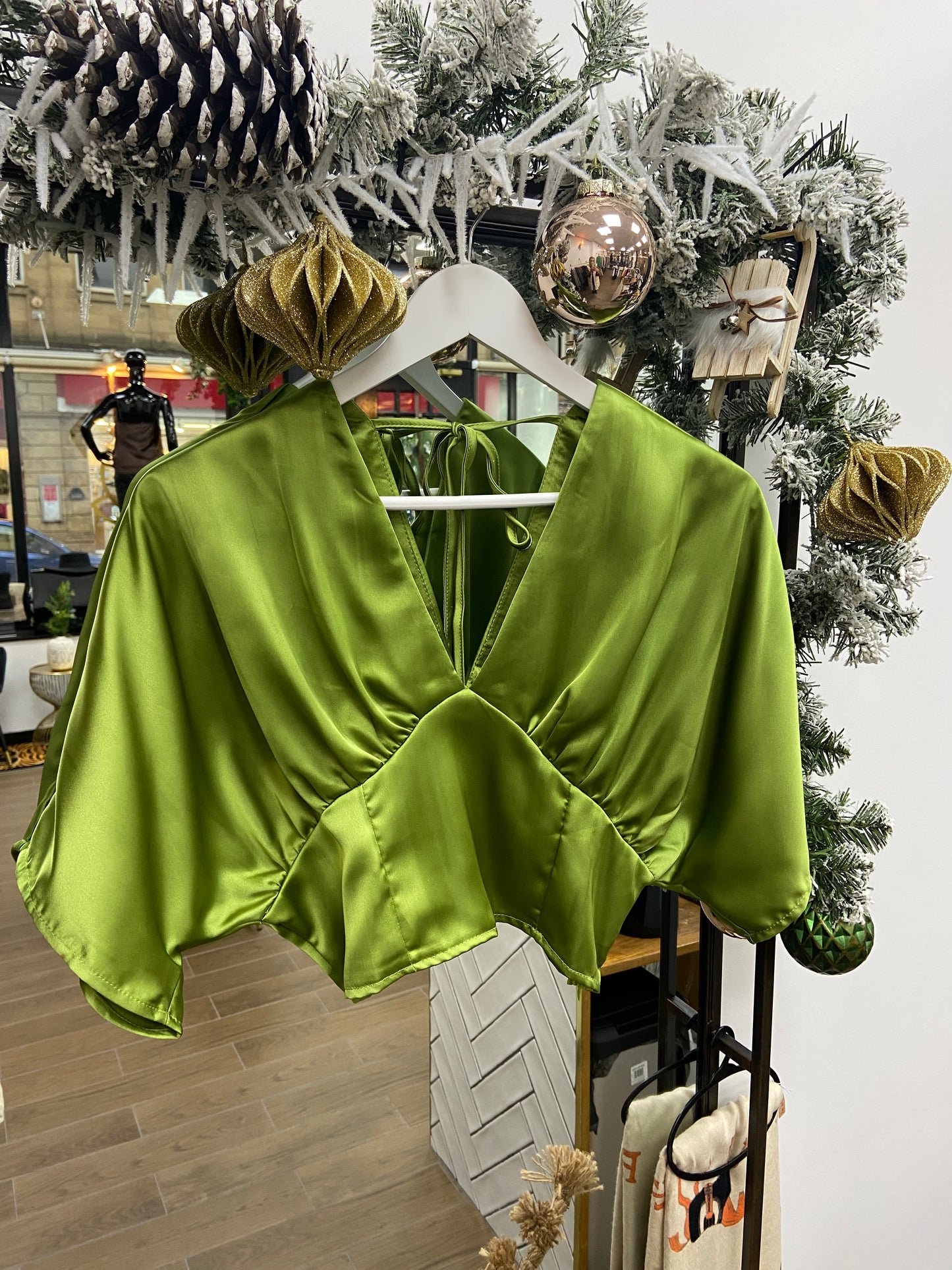 Green ‘Jasmine’ Silk Top