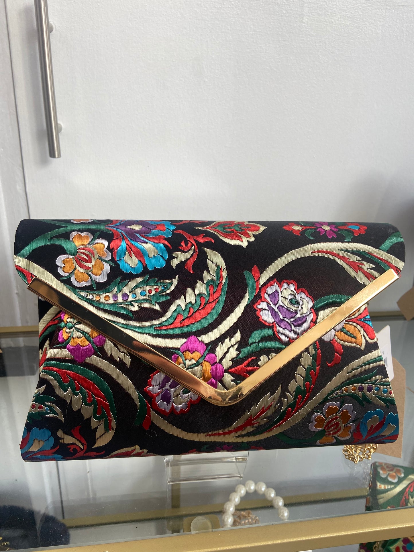 Oriental Envelope Style Clutch Bag (6 Colours)