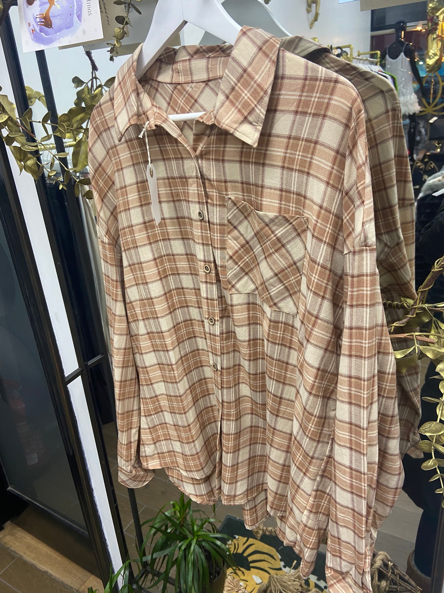 Checked Orange/Brown Shirt